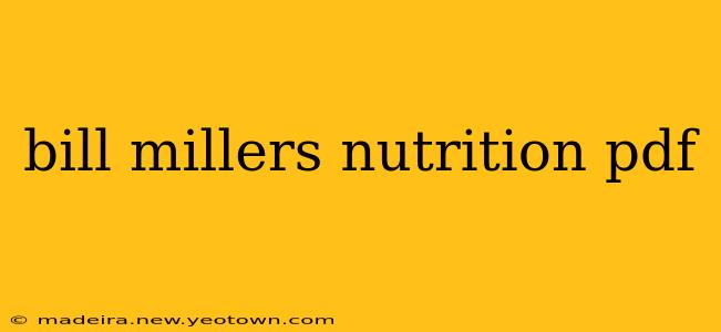 bill millers nutrition pdf