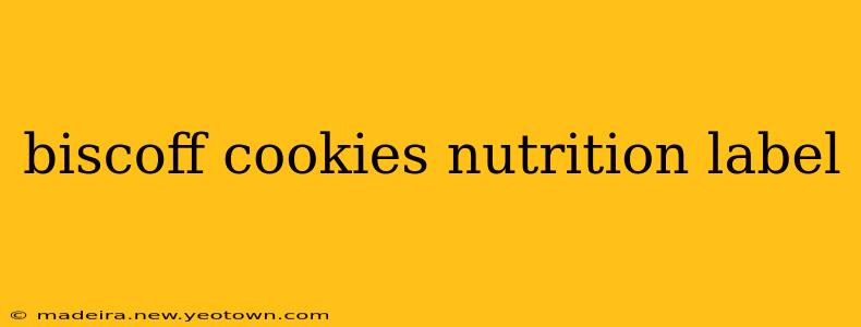 biscoff cookies nutrition label