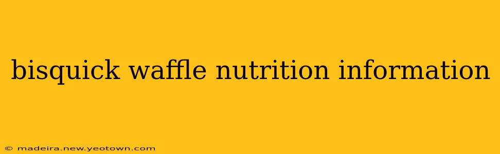 bisquick waffle nutrition information