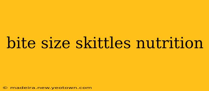 bite size skittles nutrition