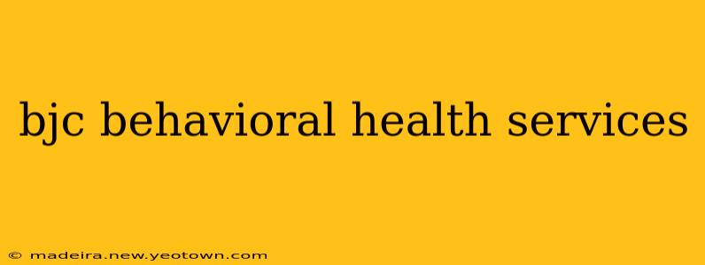 bjc behavioral health services