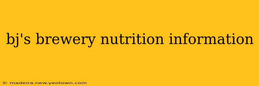 bj's brewery nutrition information