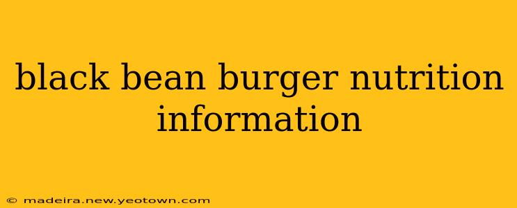 black bean burger nutrition information