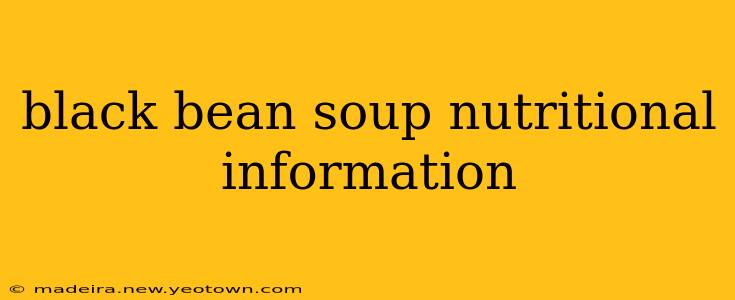 black bean soup nutritional information