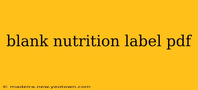 blank nutrition label pdf