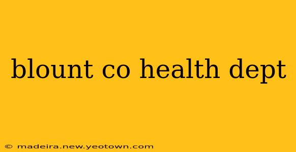 blount co health dept