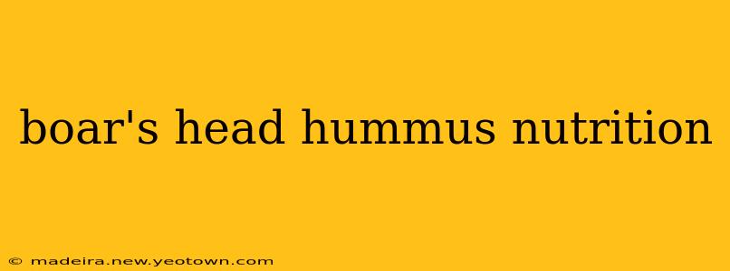 boar's head hummus nutrition