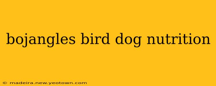 bojangles bird dog nutrition