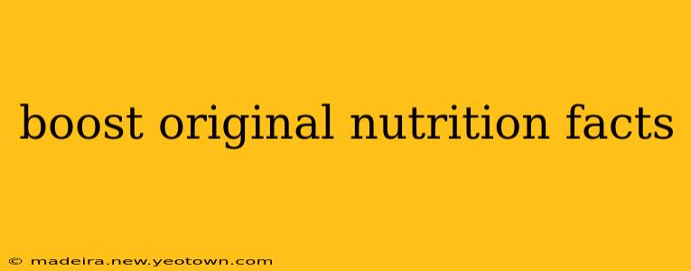 boost original nutrition facts