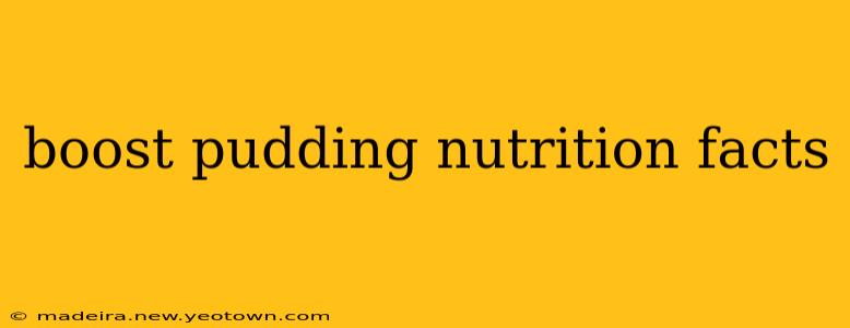 boost pudding nutrition facts