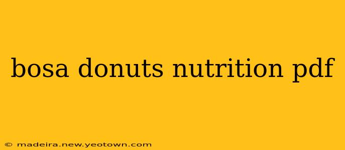bosa donuts nutrition pdf