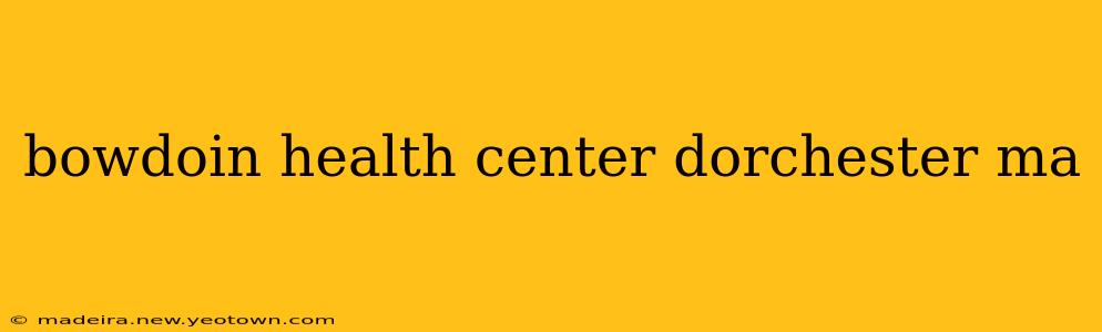 bowdoin health center dorchester ma