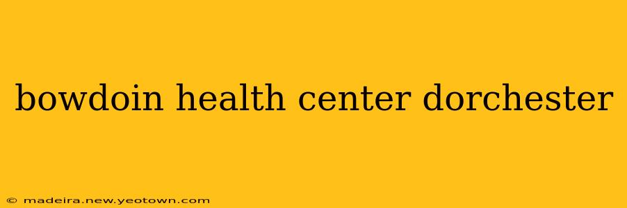 bowdoin health center dorchester