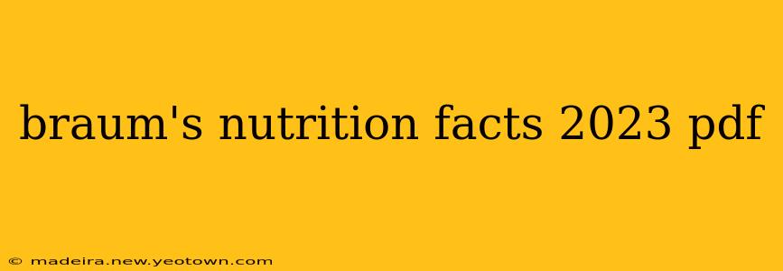 braum's nutrition facts 2023 pdf