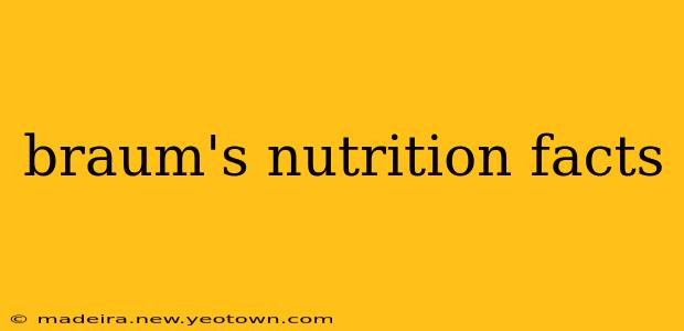 braum's nutrition facts