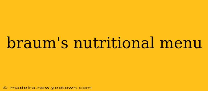 braum's nutritional menu