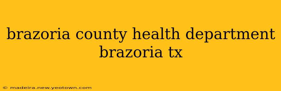 brazoria county health department brazoria tx