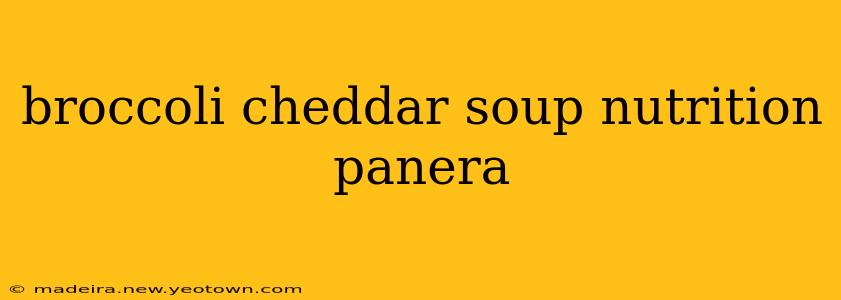 broccoli cheddar soup nutrition panera