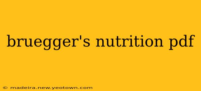 bruegger's nutrition pdf