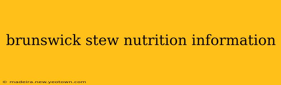 brunswick stew nutrition information