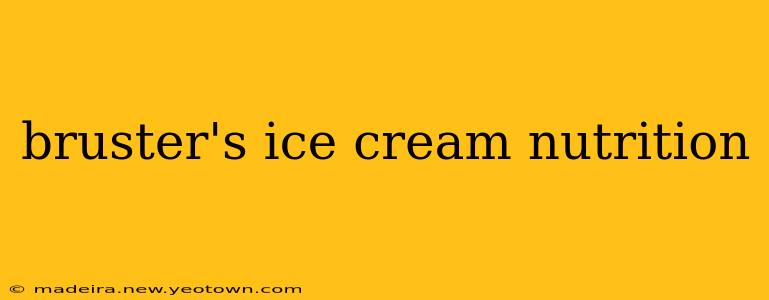 bruster's ice cream nutrition