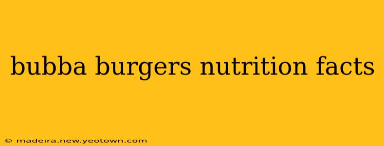 bubba burgers nutrition facts
