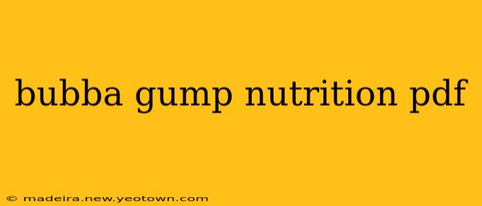 bubba gump nutrition pdf