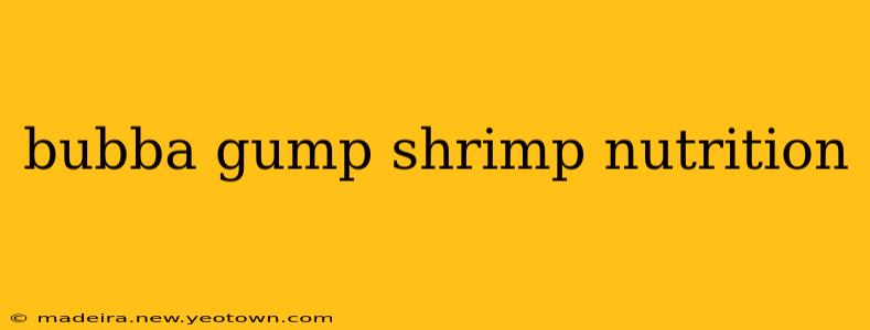 bubba gump shrimp nutrition