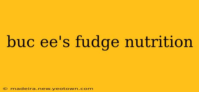 buc ee's fudge nutrition