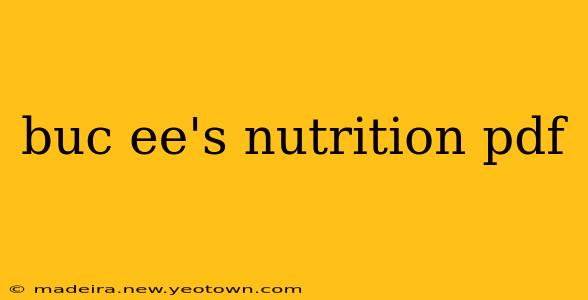 buc ee's nutrition pdf