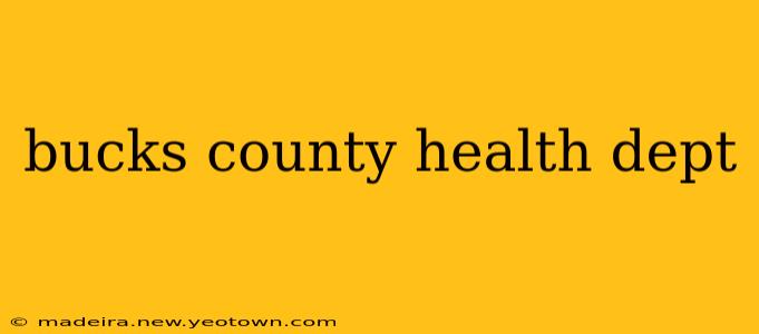 bucks county health dept