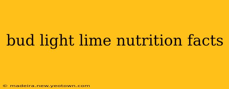 bud light lime nutrition facts