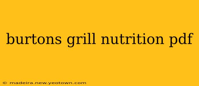 burtons grill nutrition pdf