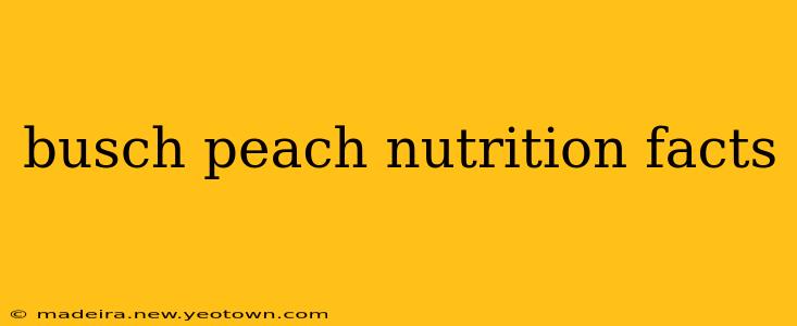busch peach nutrition facts