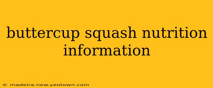 buttercup squash nutrition information