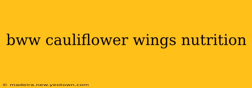 bww cauliflower wings nutrition