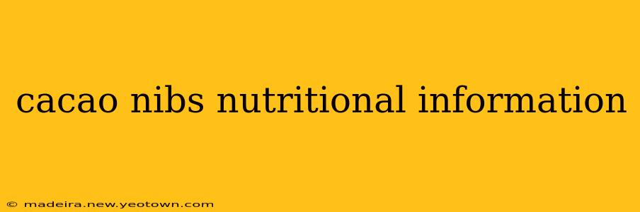 cacao nibs nutritional information