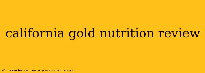 california gold nutrition review