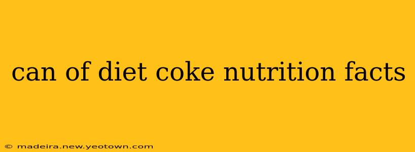 can of diet coke nutrition facts