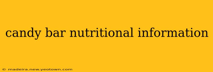 candy bar nutritional information