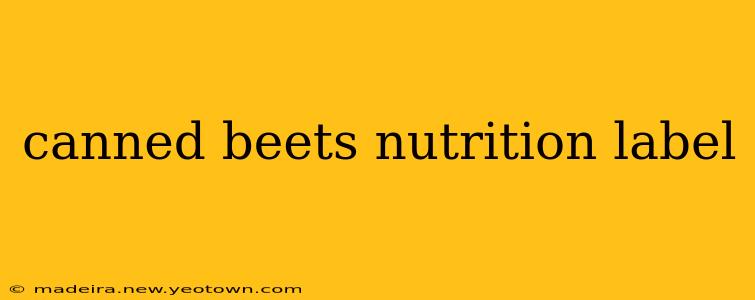 canned beets nutrition label