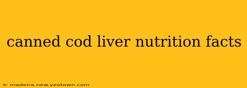 canned cod liver nutrition facts