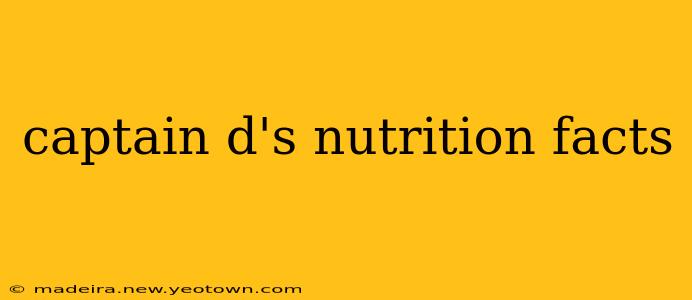 captain d's nutrition facts