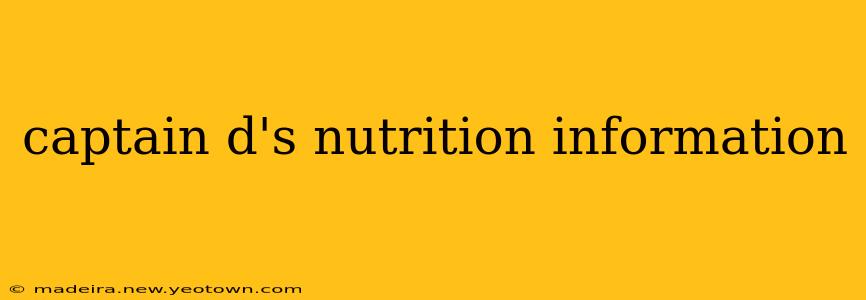 captain d's nutrition information