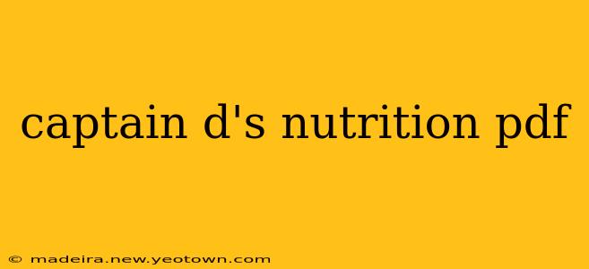 captain d's nutrition pdf