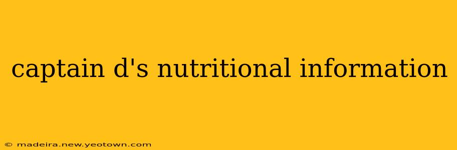 captain d's nutritional information