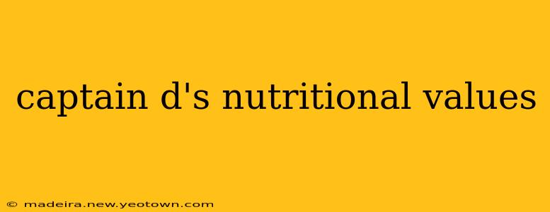 captain d's nutritional values