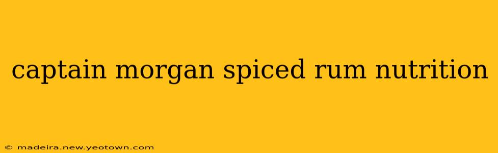 captain morgan spiced rum nutrition