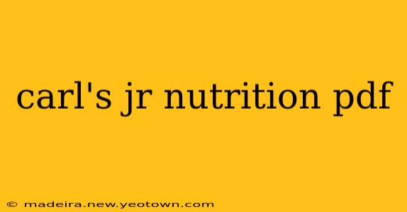 carl's jr nutrition pdf