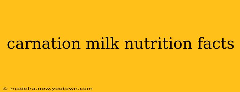 carnation milk nutrition facts